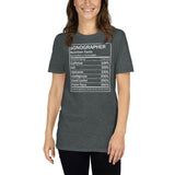 Sonographer Nutrition Facts | Short-Sleeve Unisex T-Shirt